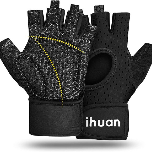 Breathable Weight Lifting Gloves: Fingerless Workout Gym Gloves - Picture 1 of 6